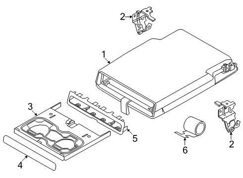 2024 Volvo XC60 Rear Seat Components Diagram 2