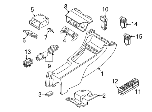 2000 Volvo S40 Front Console Diagram