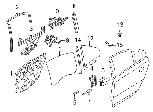 2009 Volvo S80 Rear Door Diagram