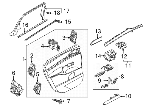 2025 Volvo EX90 Interior Trim - Rear Door