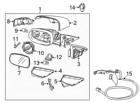 2008 Volvo V50 Mirrors Diagram