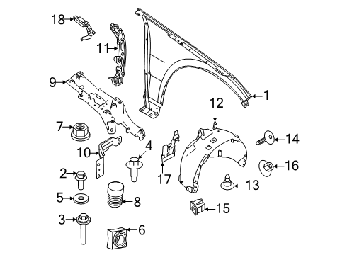 2025 Volvo EX90 Fender & Components