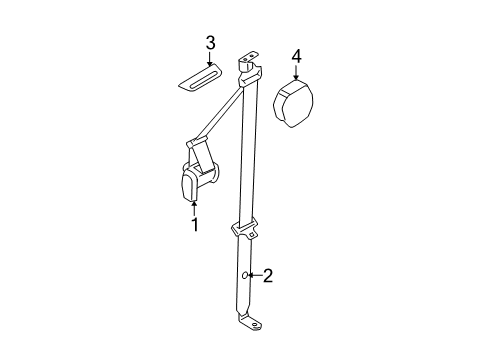 2006 Volvo V70 Seat Belt - Body Diagram 3