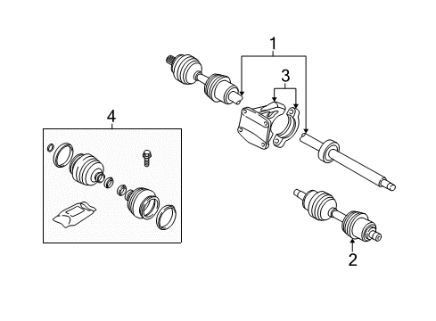 2006 Volvo V70 Drive Axles - Front Diagram