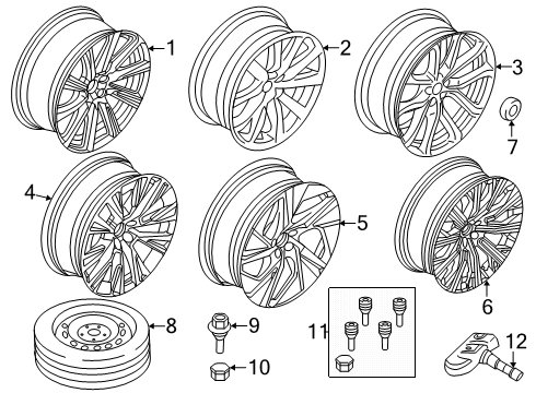2024 Volvo XC90 Wheels Diagram 2