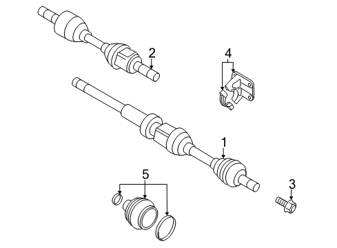 2015 Volvo S60 Drive Axles - Front Diagram