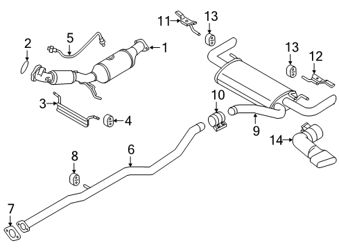 2016 Volvo V60 Exhaust Components Diagram 2