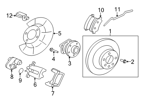 2016 Volvo XC70 Brake Components Diagram 2