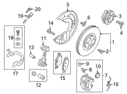 2024 Volvo XC90 Front Brakes Diagram