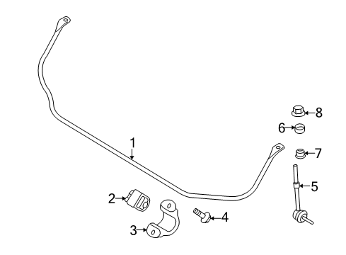 2012 Volvo XC70 Stabilizer Bar & Components Diagram 3