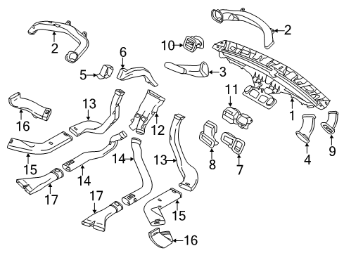 2018 Volvo V60 Ducts Diagram