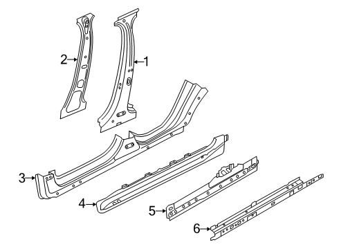 2024 Volvo XC40 Recharge Center Pillar & Rocker