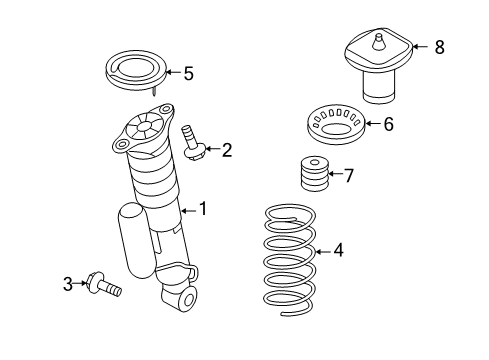 2008 Volvo V70 Shocks & Components Diagram
