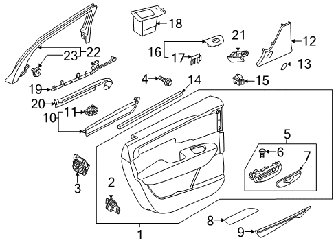 2019 Volvo S90 Interior Trim - Rear Door Diagram 2