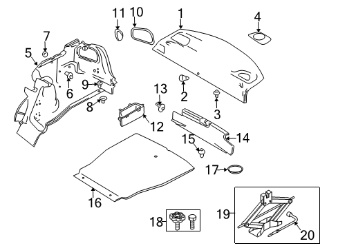 2000 Volvo S40 Interior Trim - Rear Body