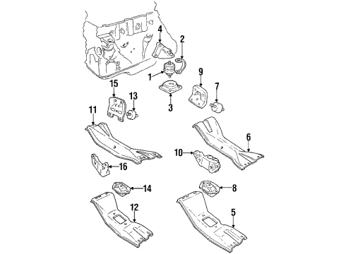 1988 Volvo 740 Engine Mounting Diagram