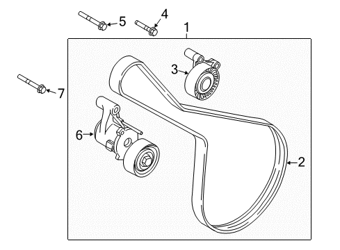 2022 Volvo XC60 Belts & Pulleys Diagram