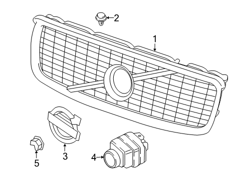 2019 Volvo XC90 Grille & Components Diagram