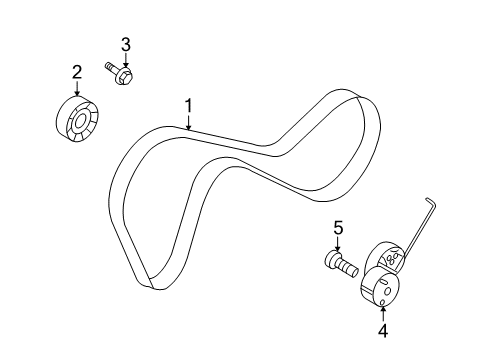 2010 Volvo XC60 Belts & Pulleys Diagram