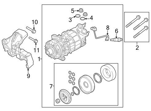 2023 Volvo V90 Cross Country A/C Compressor Diagram