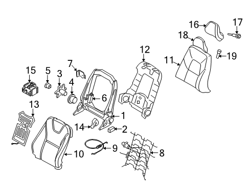 2012 Volvo XC60 Driver Seat Components