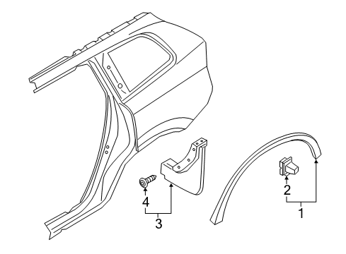 2024 Volvo XC90 Exterior Trim - Quarter Panel Diagram 2