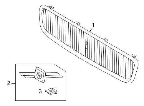 2006 Volvo V50 Grille & Components Diagram