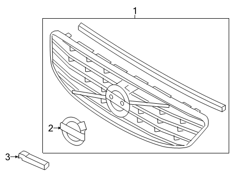 2015 Volvo XC60 Grille & Components Diagram