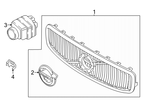 2019 Volvo S90 Grille & Components Diagram