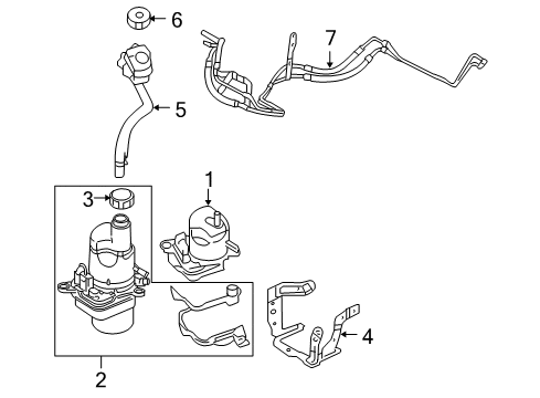 2012 Volvo C70 P/S Pump & Hoses Diagram