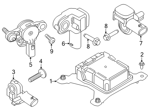 2025 Volvo EX90 Air Bag Components