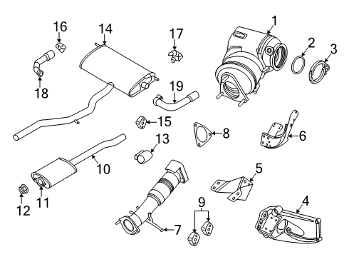 2021 Volvo V90 Cross Country Exhaust System Diagram