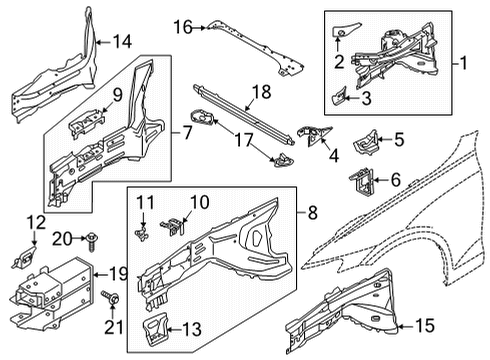 2024 Volvo S90 Structural Components & Rails