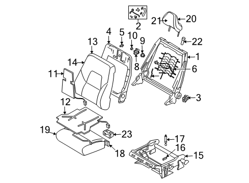 2003 Volvo S60 Front Seat Components Diagram