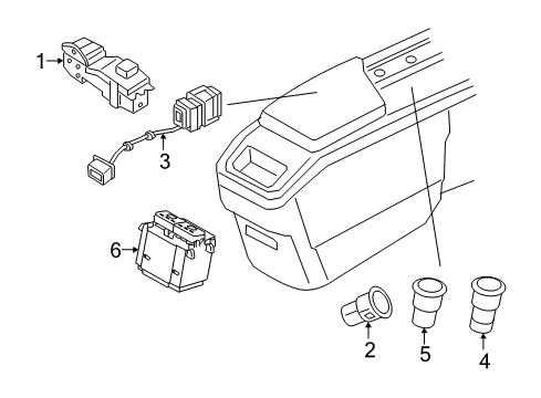 2024 Volvo XC60 Electrical Components - Console Diagram