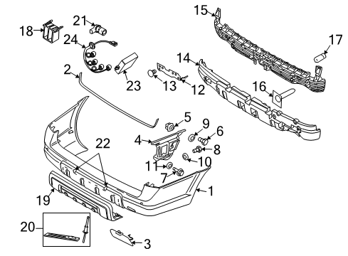 2006 Volvo V70 Bumper & Components - Rear Diagram