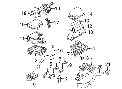 2002 Volvo V70 Electrical Components Diagram 3