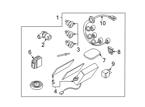 2006 Volvo XC90 Parking Aid Diagram