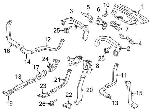 2025 Volvo V60 Cross Country Ducts Diagram