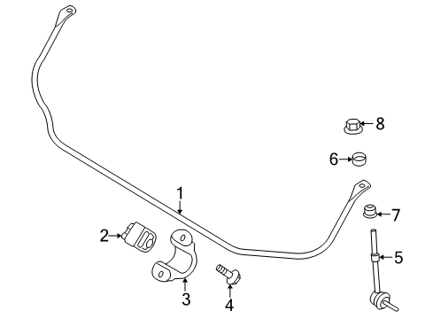 2012 Volvo XC60 Stabilizer Bar & Components Diagram 3