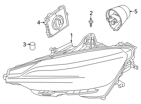2025 Volvo S60 Headlamp Components