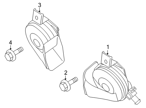 2012 Volvo XC70 Horn