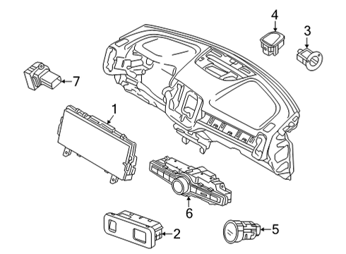 2026 Volvo EC40 Cluster & Switches Diagram