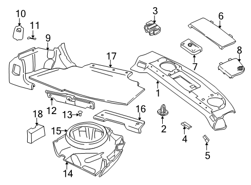 2000 Volvo S70 Interior Trim - Rear Body