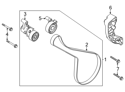2021 Volvo V60 Belts & Pulleys - Belts Diagram 2