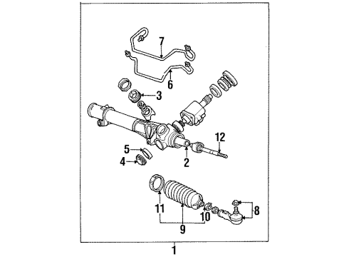 1995 Volvo 960 Steering Gear & Linkage Diagram