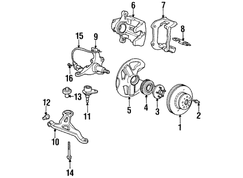 1998 Volvo V90 Anti-Lock Brakes Diagram
