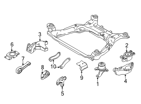 2011 Volvo XC60 Engine & Trans Mounting Diagram