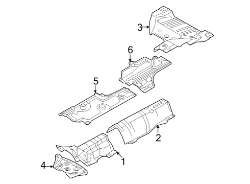 2015 Volvo V60 Heat Shield Diagram for 31469578
