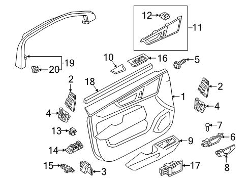 2025 Volvo V60 Interior Trim - Front Door